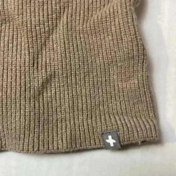 FIGS Loungewear Long Sleeve Ribbed Knit Pullover Sweater Latte Beige Size Medium - Picture 5 of 12